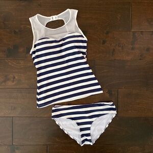 Nip Tuck Swim Navy and White Tankini Set 6